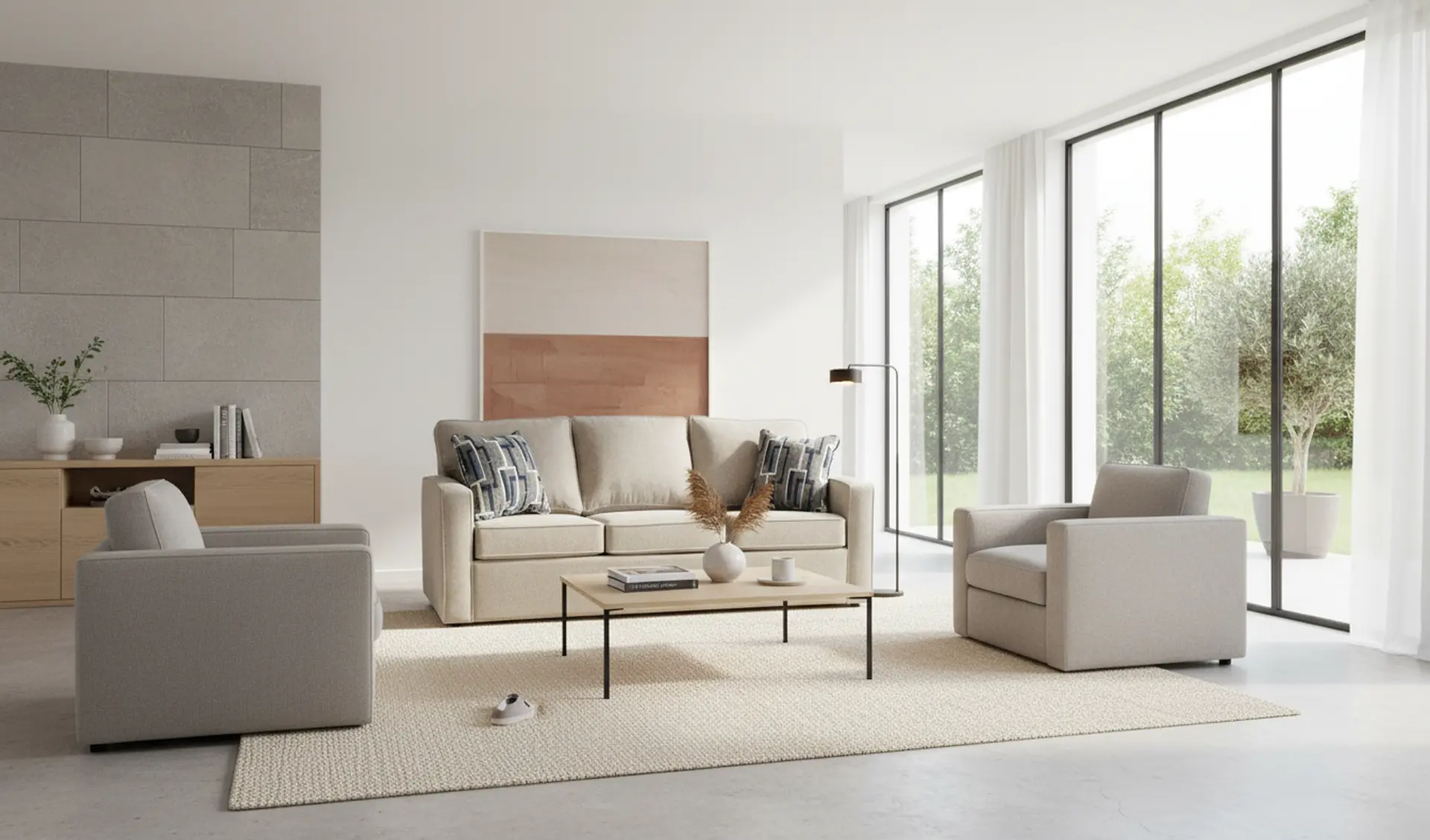 Norris Jute Beige Casual Queen Sleeper Sofa-2