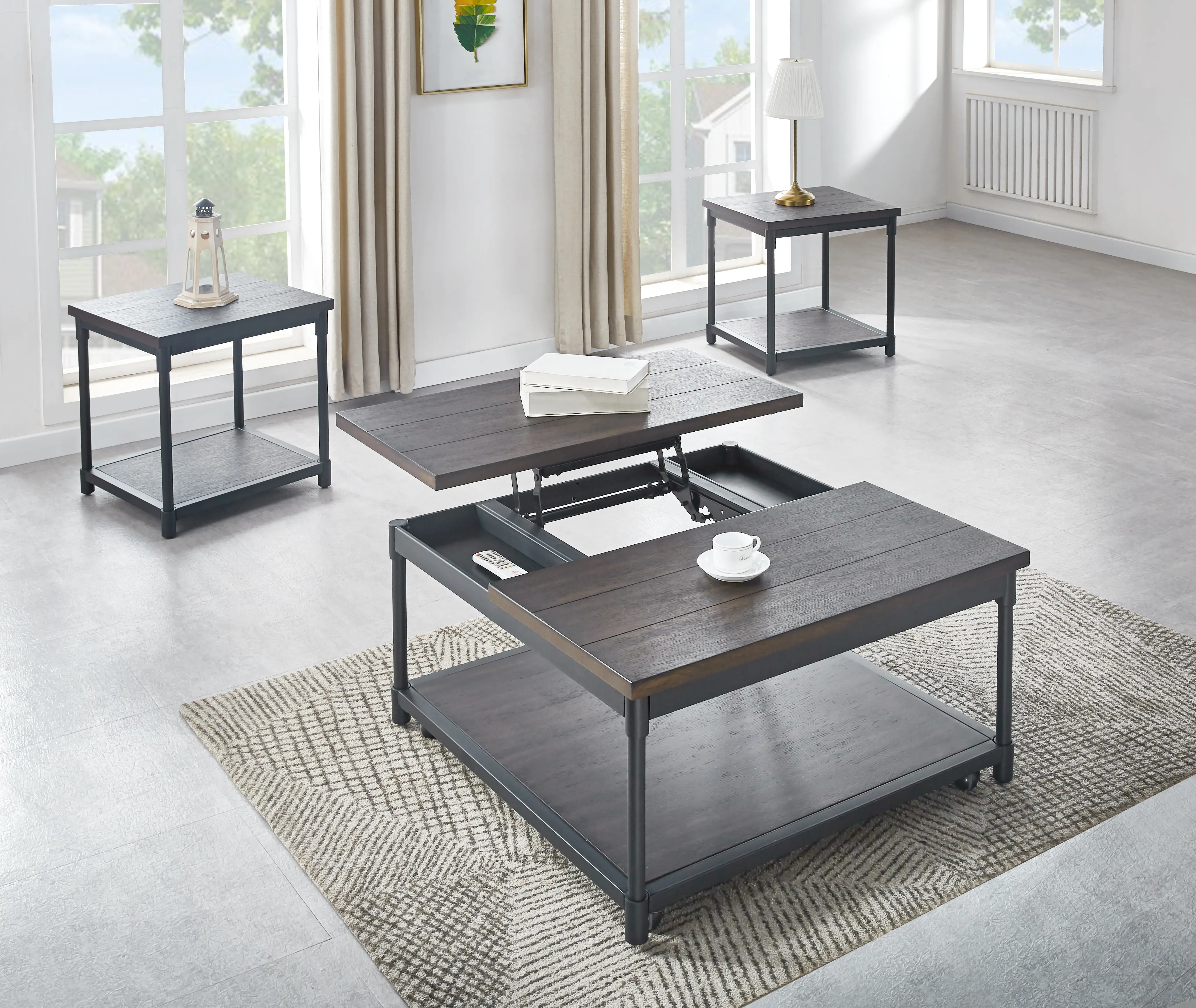 Prescott Brown Lift-top Coffee Table-2