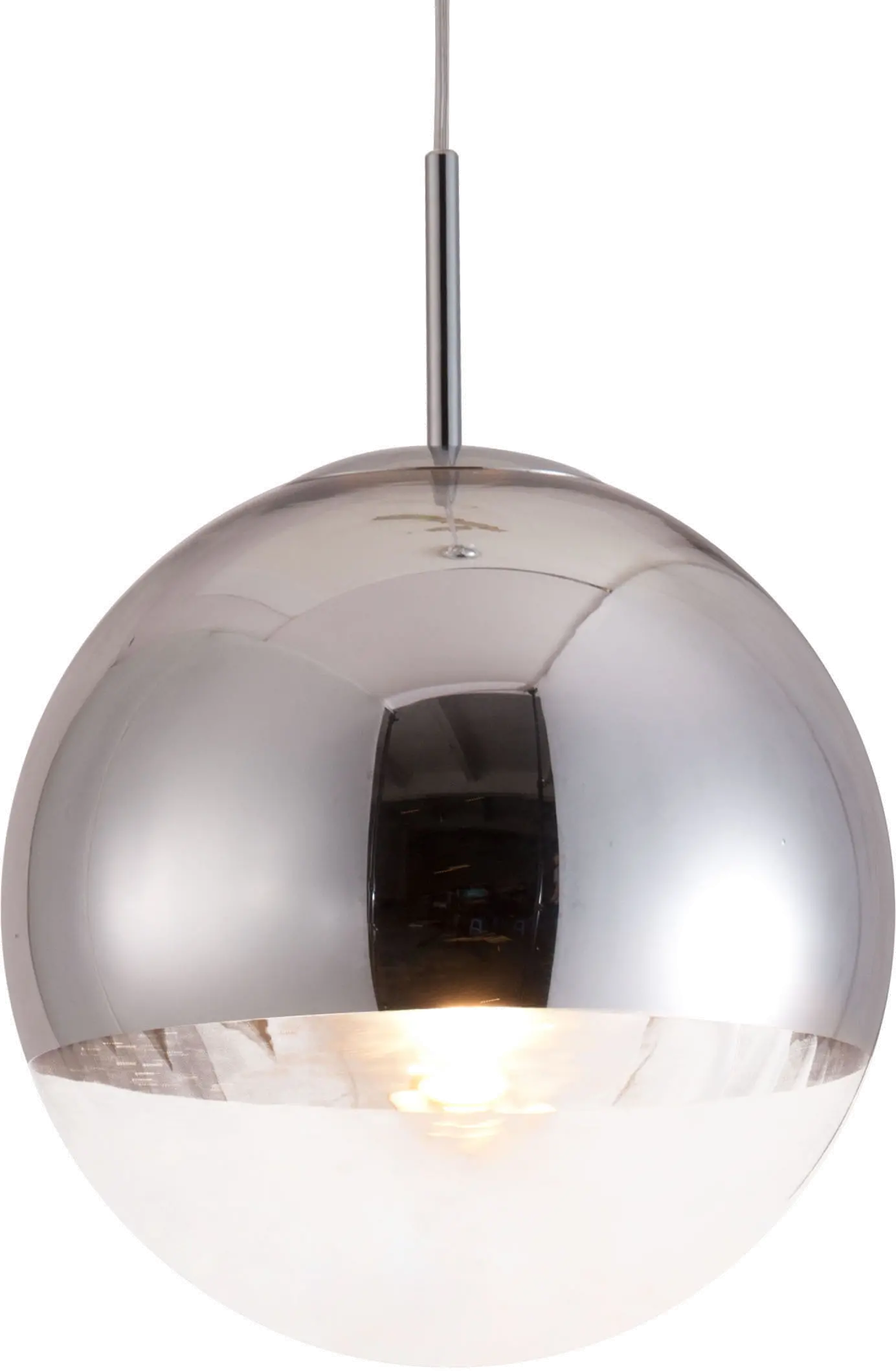 Modern Chrome and Glass Ceiling Lamp - Kinetic-1