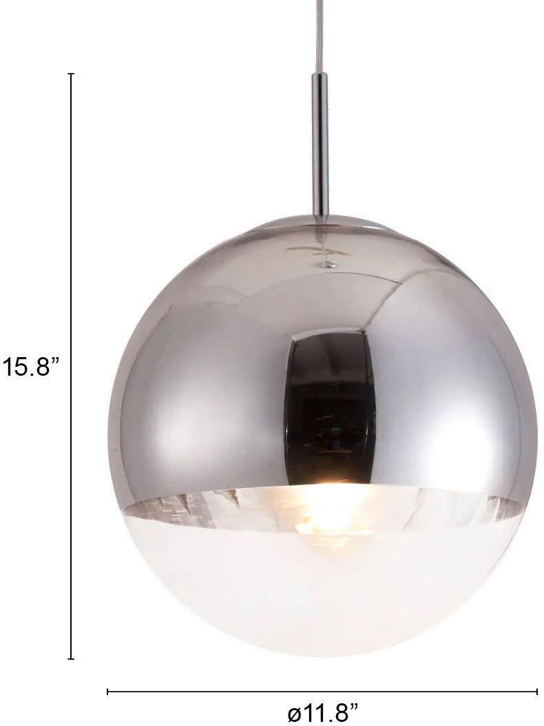 Modern Chrome and Glass Ceiling Lamp - Kinetic-4
