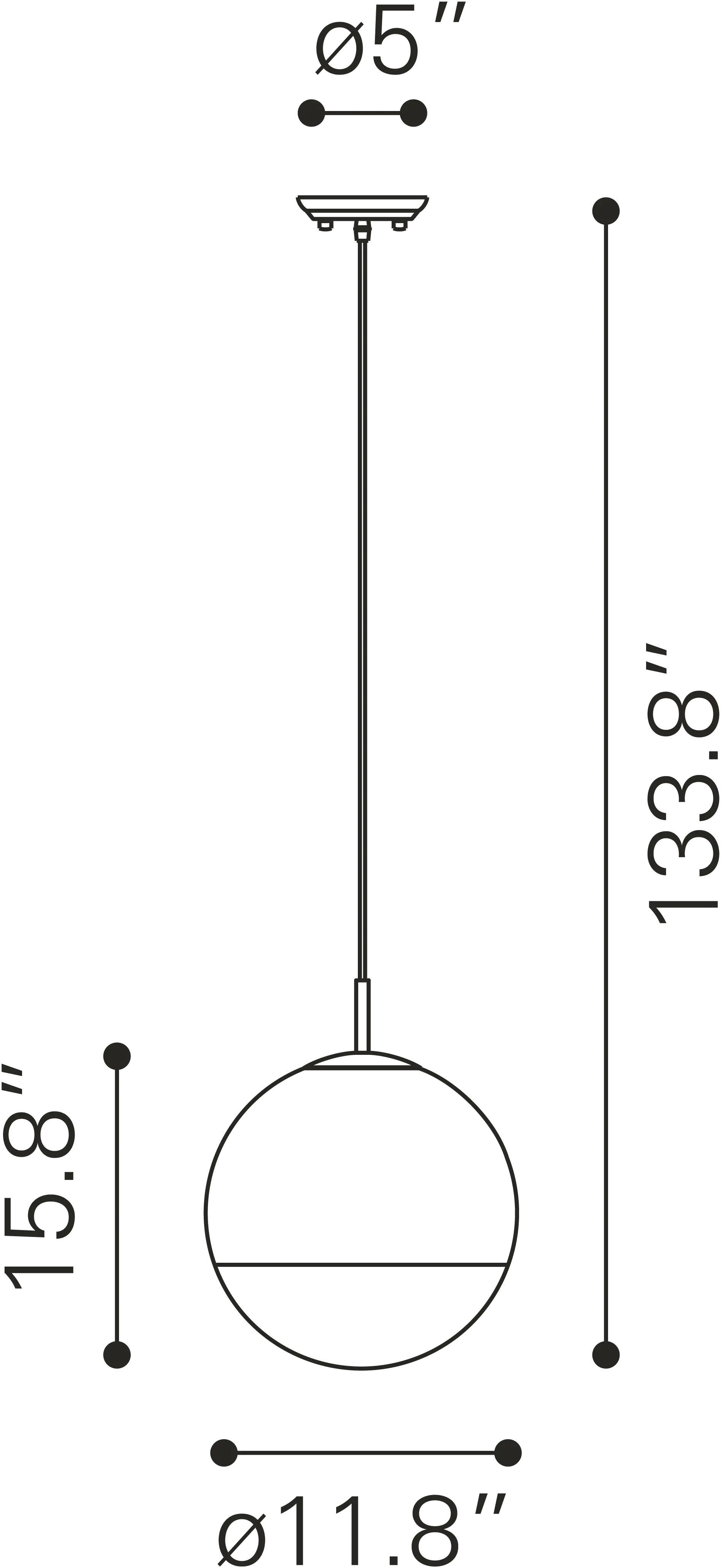 Modern Chrome and Glass Ceiling Lamp - Kinetic-5