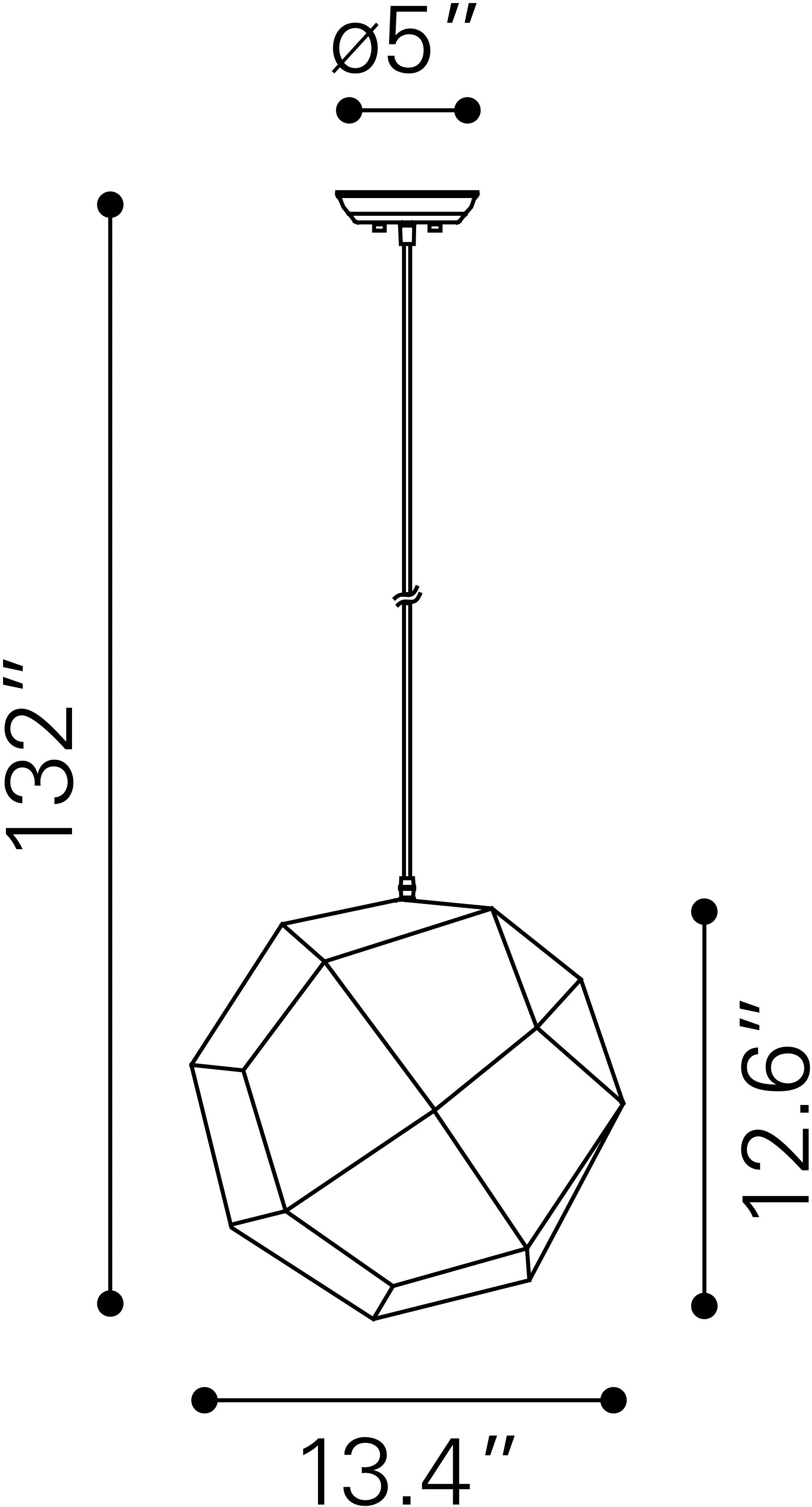Bald Electroplated Gold Metal Ceiling Lamp-6
