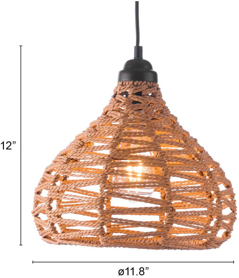 Natural Woven Ceiling Lamp - Nezz-5