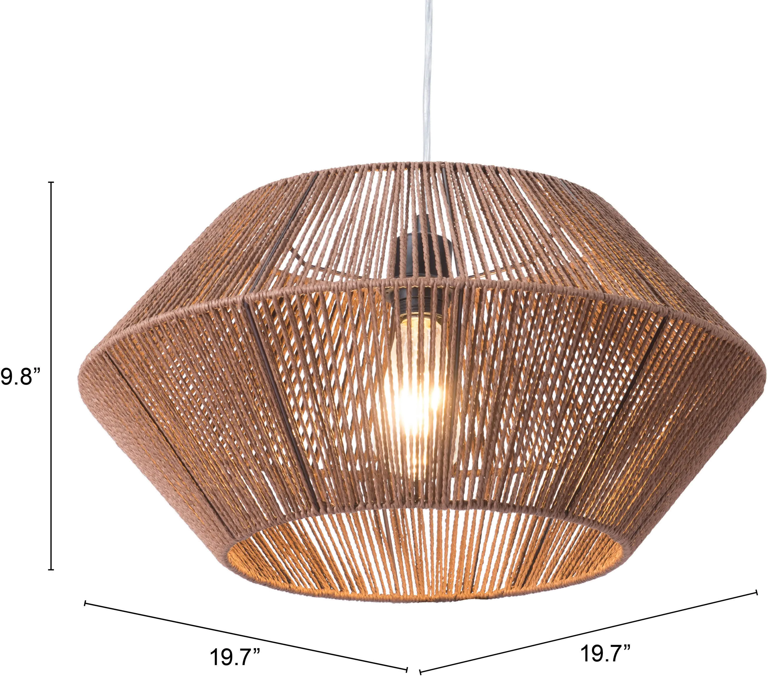 Kendrick Brown Paper Rope Ceiling Lamp-4