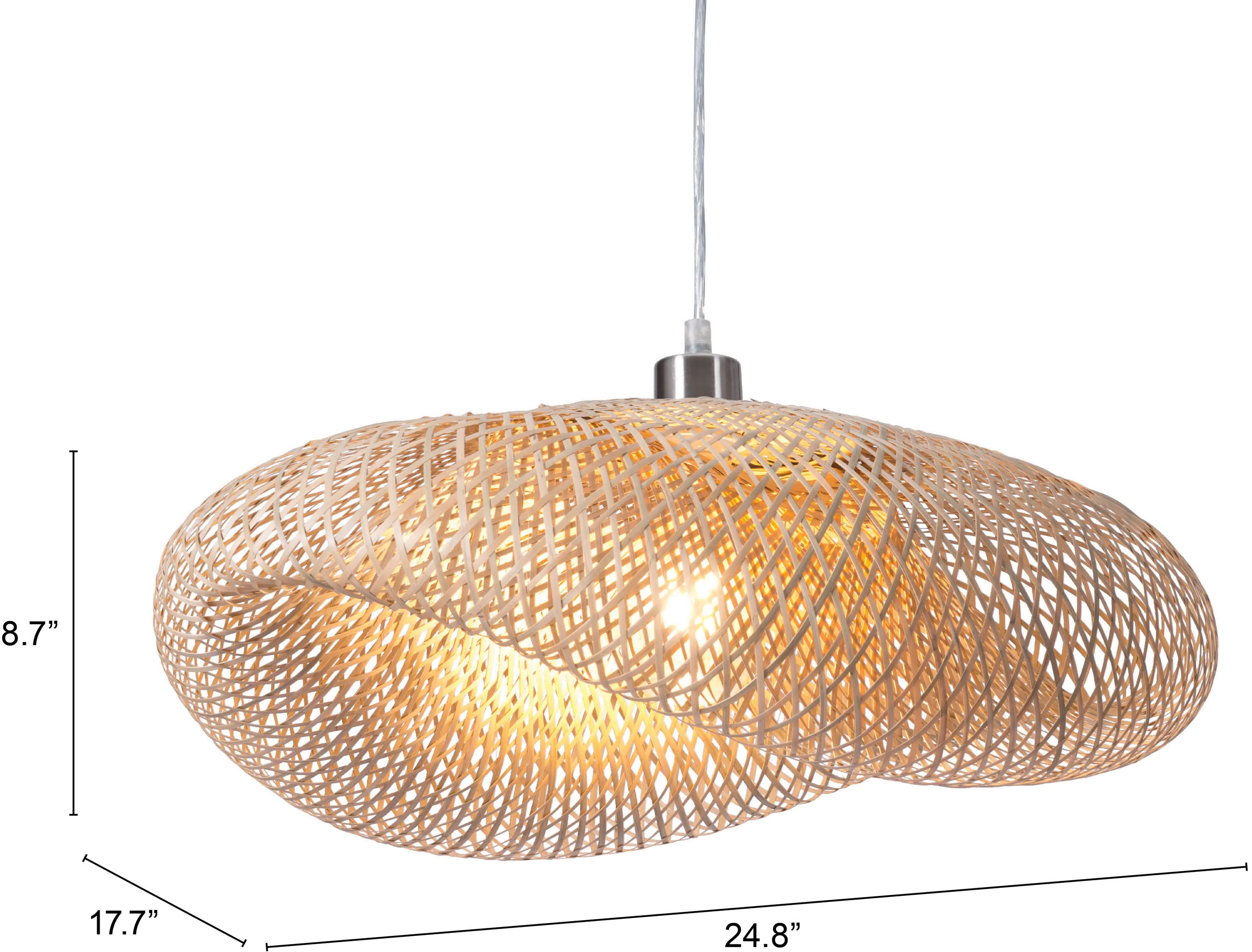 Natural Woven Ceiling Lamp - Weekend-3