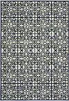 Marina 8 x 11 Large Navy and Ivory Indoor-Outdoor Rug