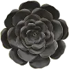 18 Inch Black Metal Flower Wall Decoration