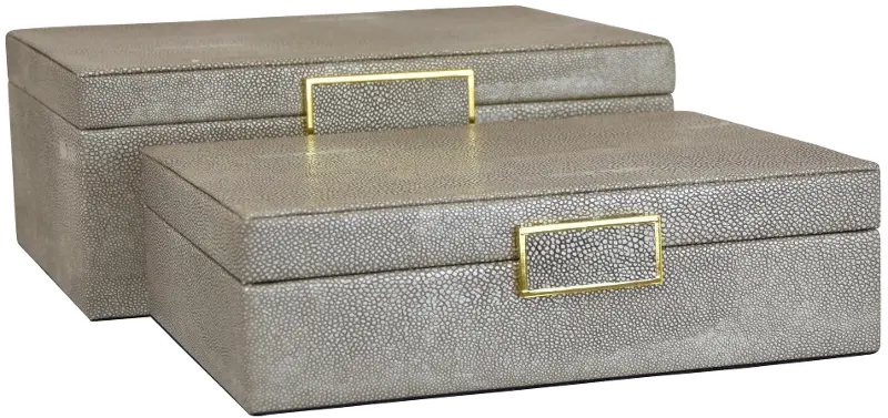 13 Inch Gray Wooden Box