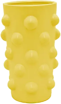 Contemporary 27 Inch Yellow Decorative Vase