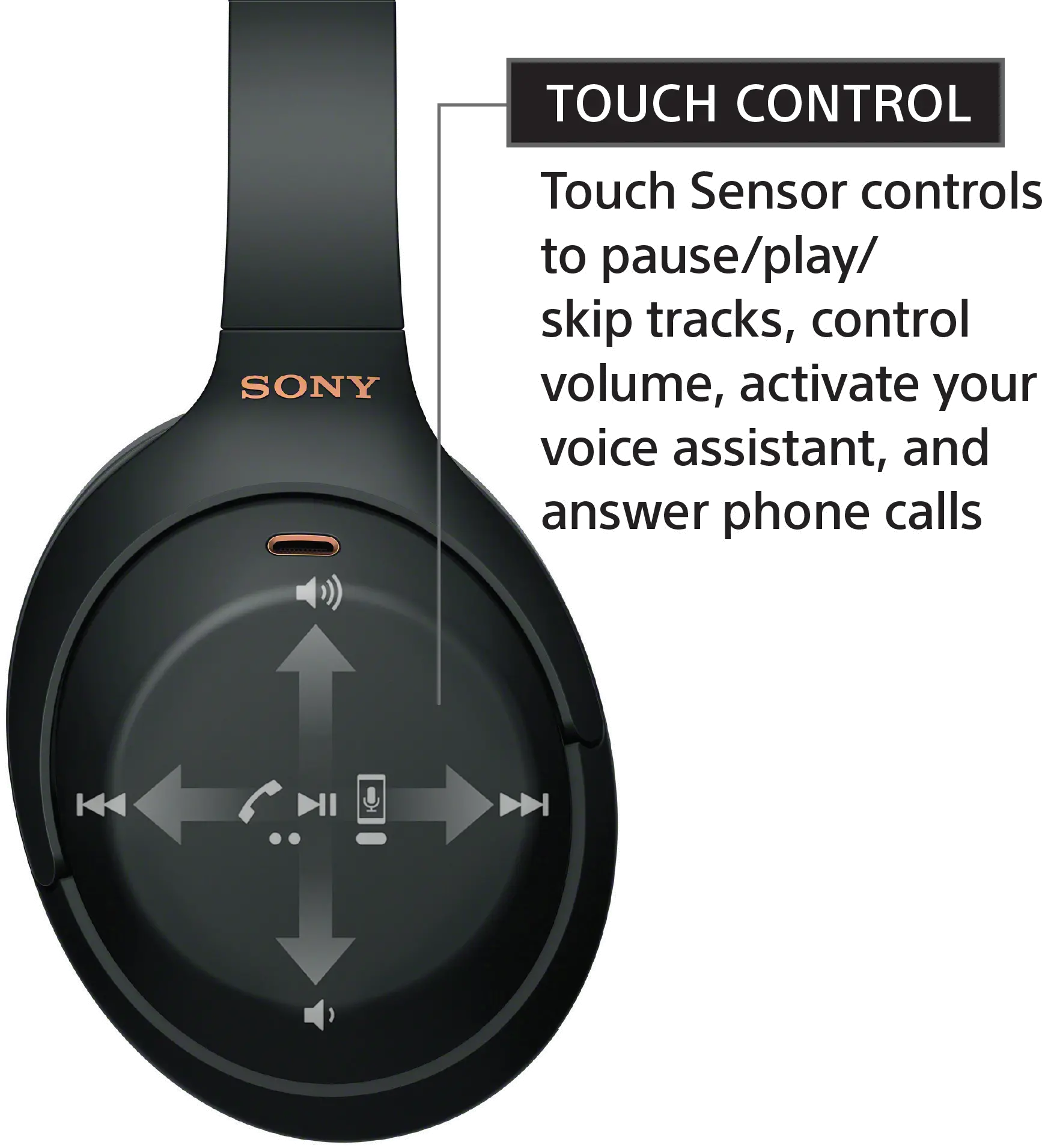 WH1000XM4/B Sony Wireless Noise-Cancelling Headphones - Black-6