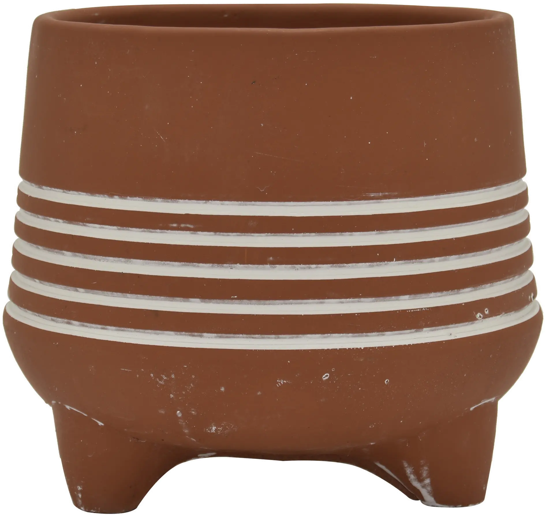 7 Inch Terracotta Footed Planter-1