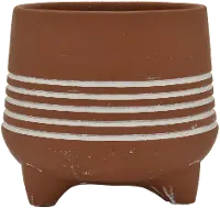 7 Inch Terracotta Footed Planter