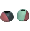 Assorted Two Tone Multi Color Clay Glazed Sienna Planter