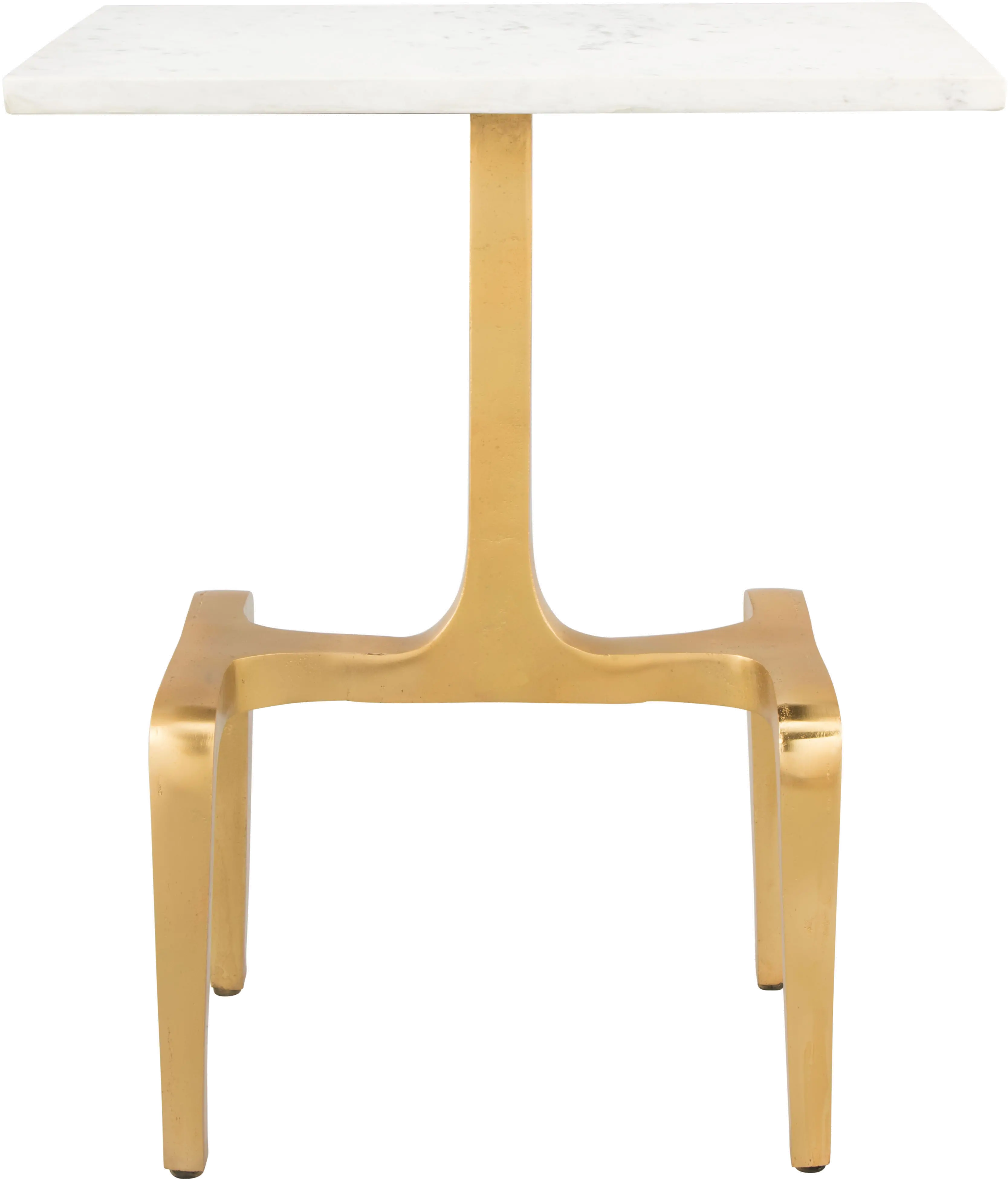 Modern White & Gold Side Table - Clement-3