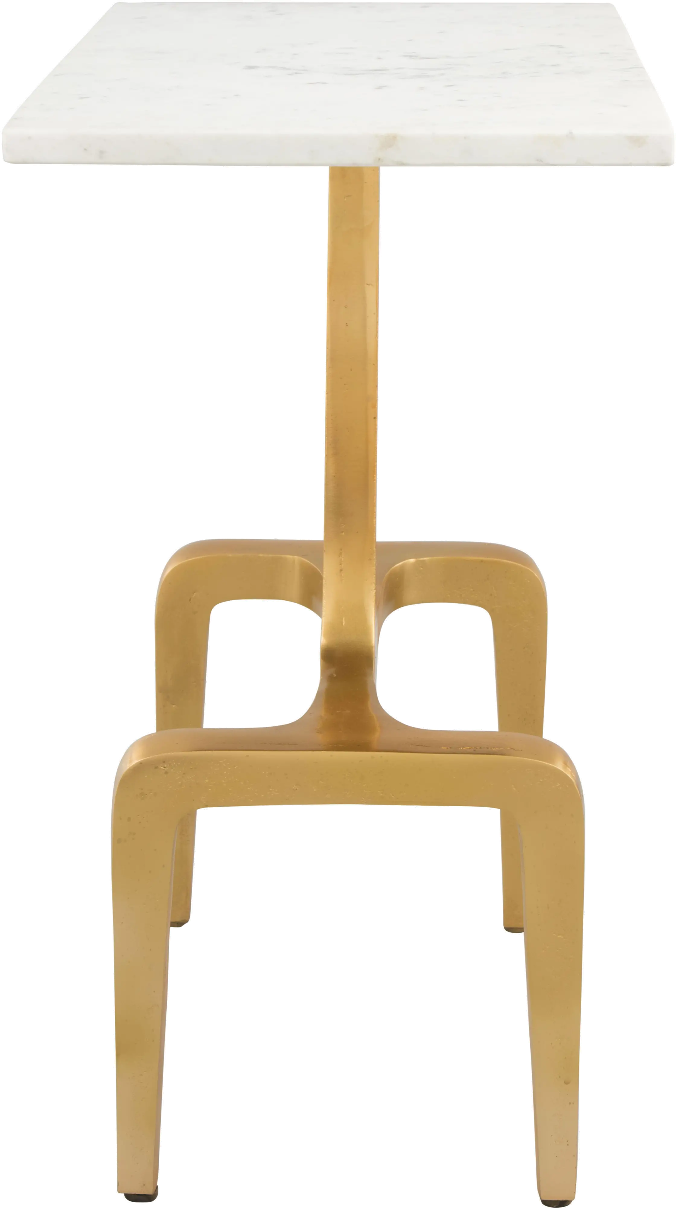 Modern White & Gold Side Table - Clement-4