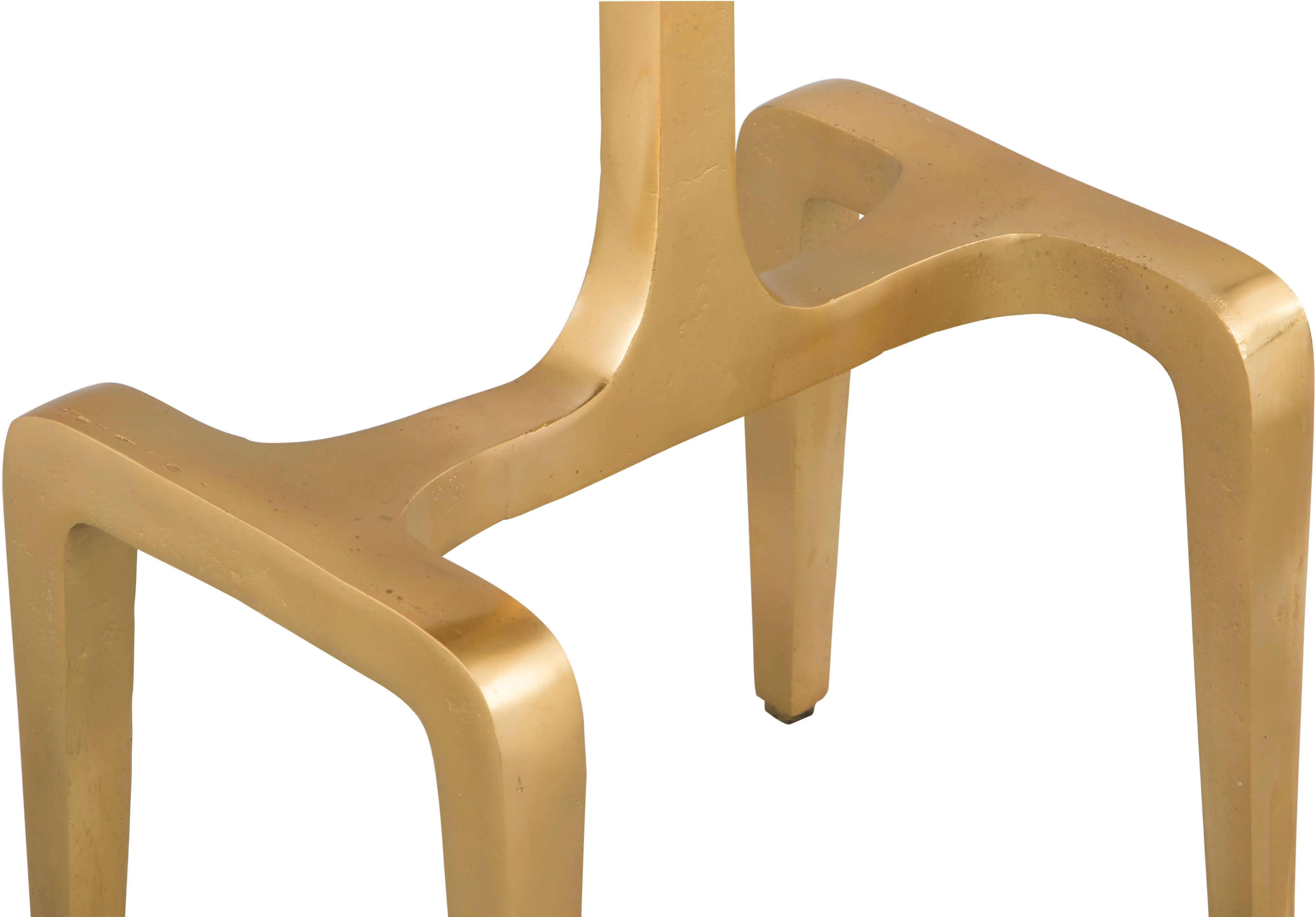 Modern White & Gold Side Table - Clement-6