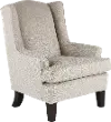 Andrea Classic Light Gray Upholstered Wingback Chair
