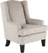 Andrea Classic Light Gray Upholstered Wingback Chair
