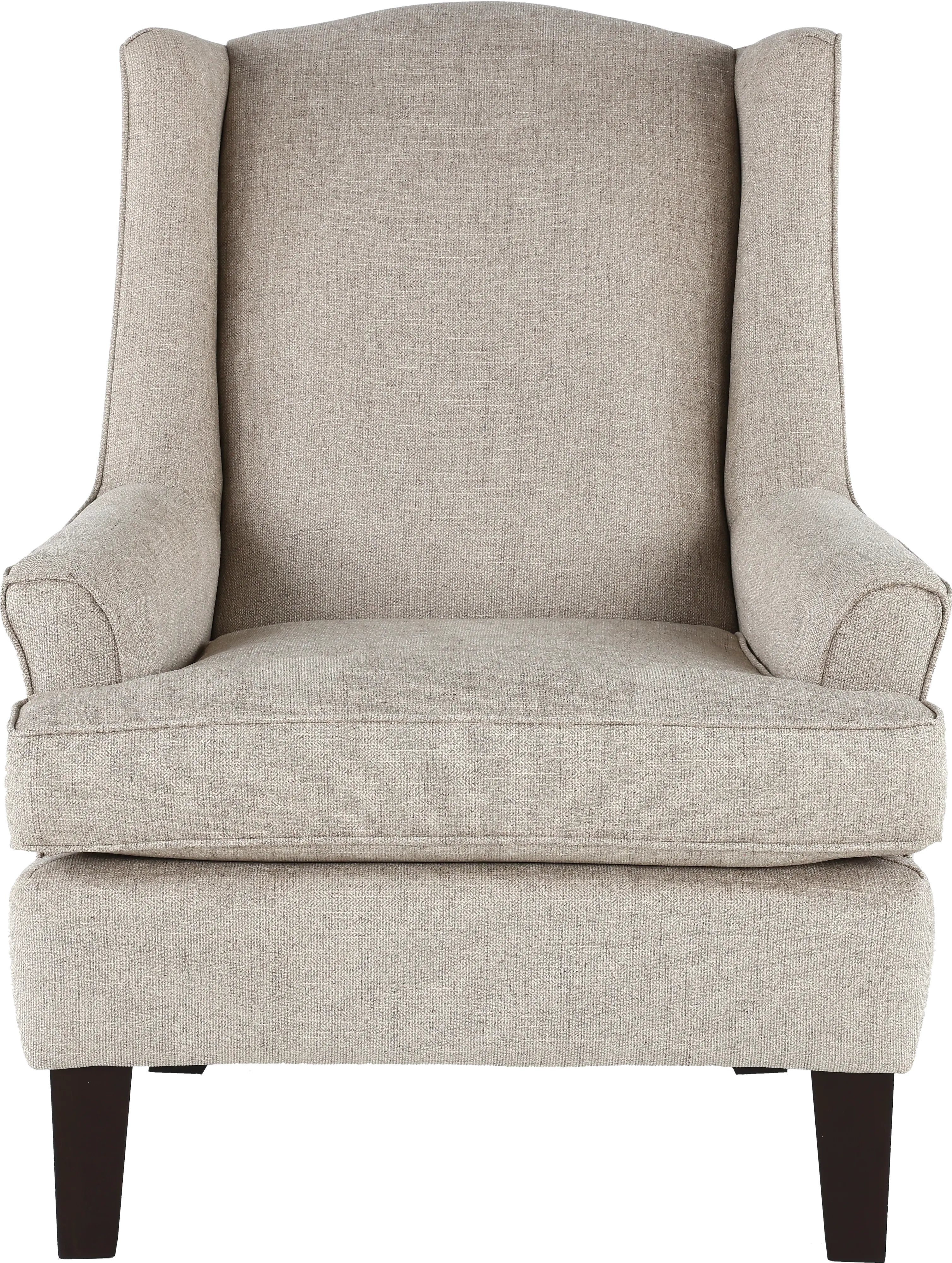 Andrea Classic Light Gray Upholstered Wingback Chair-4
