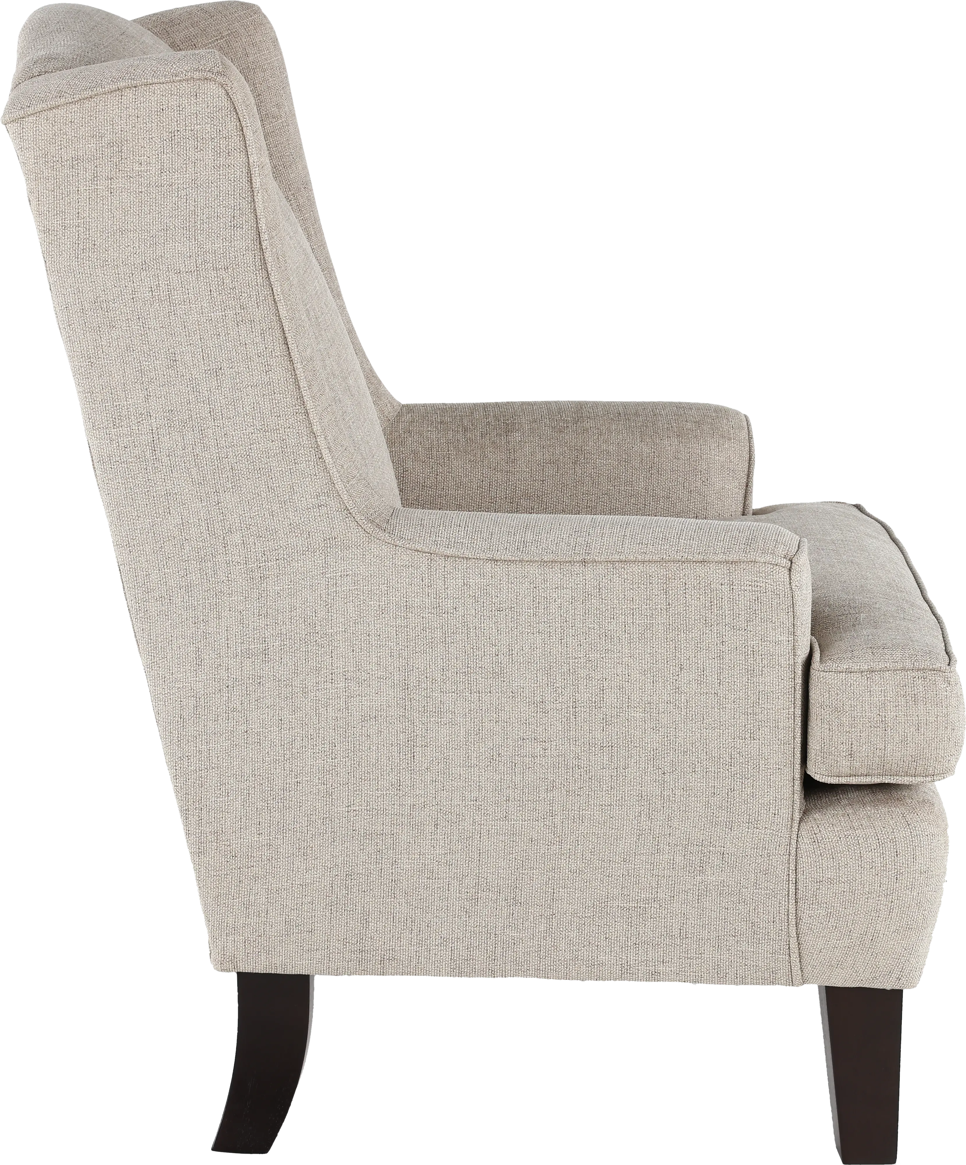 Andrea Classic Light Gray Upholstered Wingback Chair-5