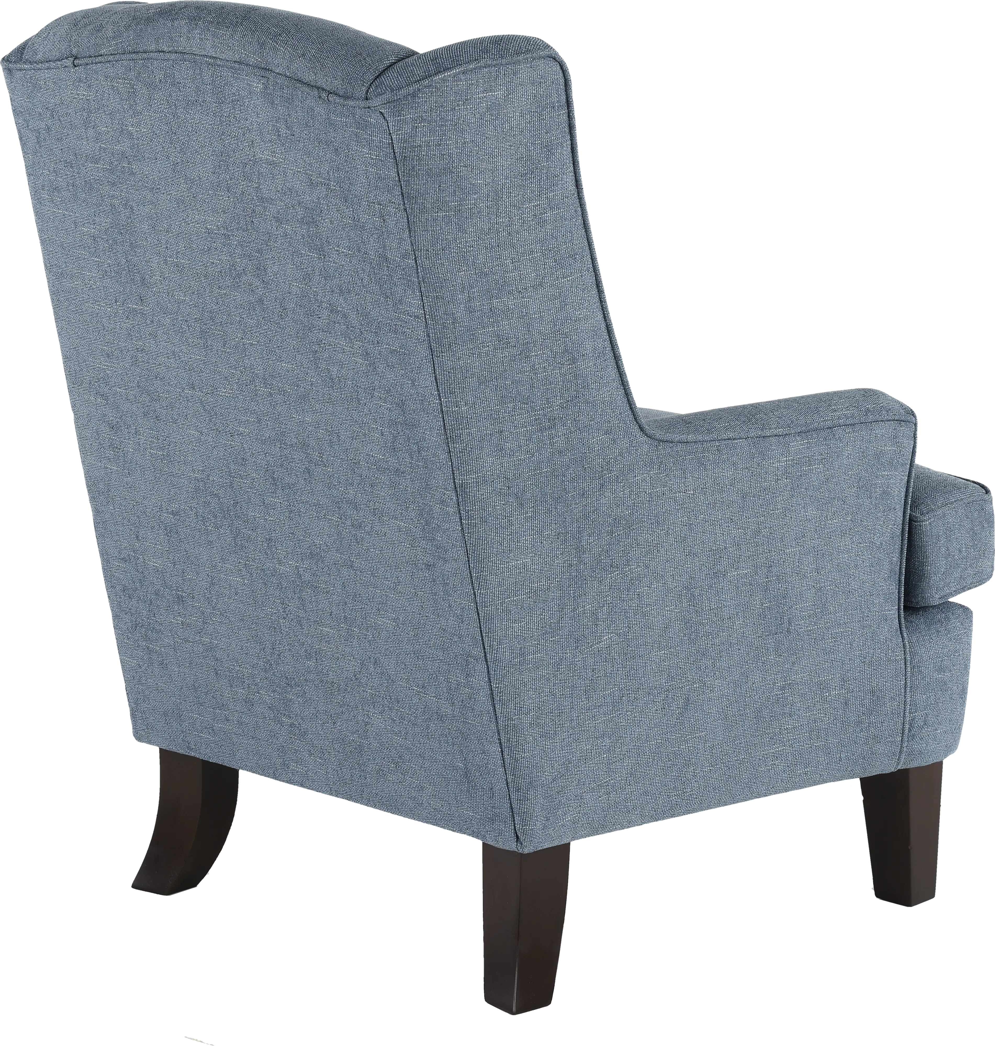 Andrea Classic Atlantic Blue Upholstered Wingback Chair-6