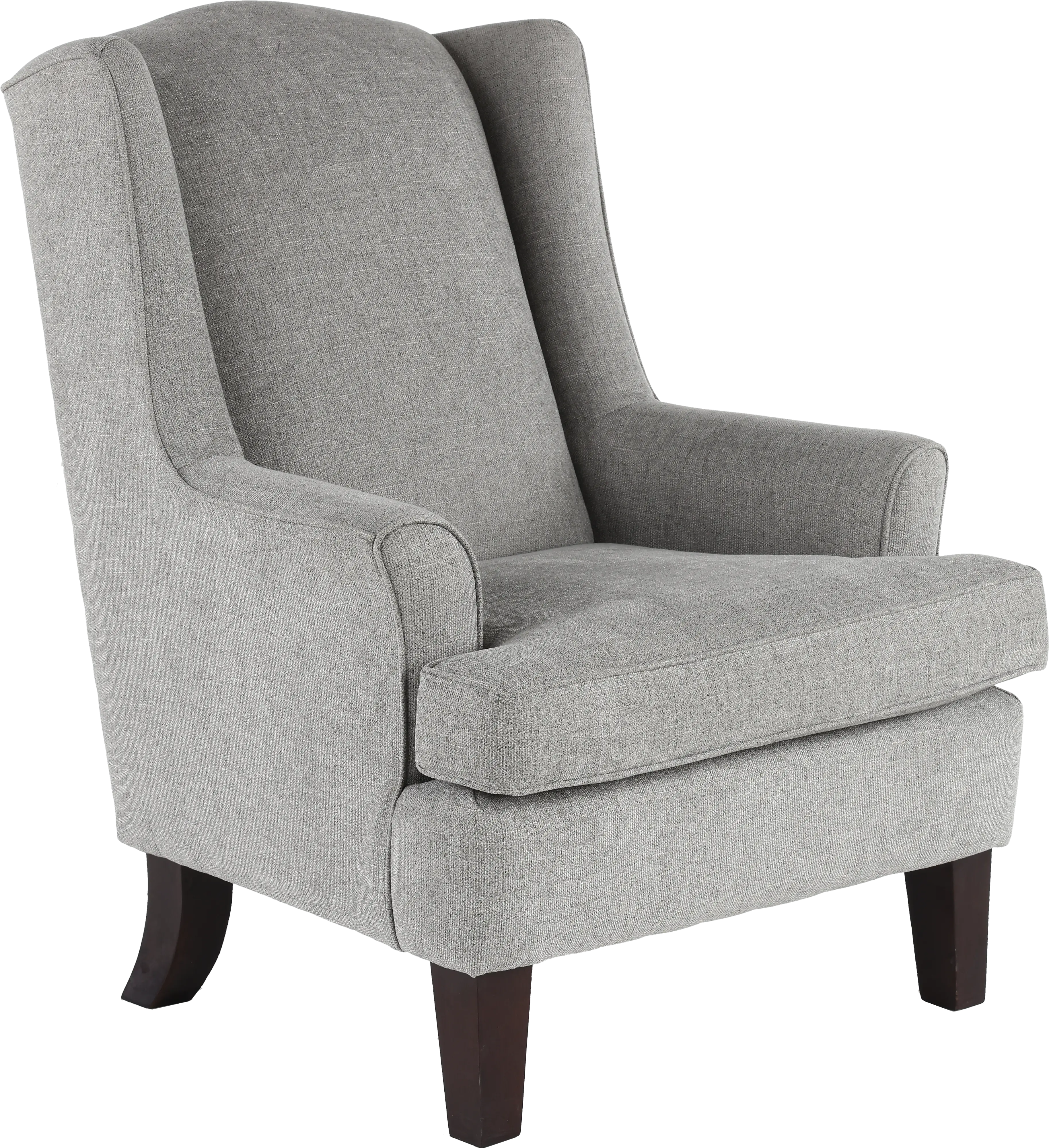 Andrea Classic Pewter Gray Wingback Chair-1