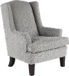 Andrea Classic Pewter Gray Wingback Chair