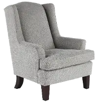 Andrea Classic Pewter Gray Wingback Chair