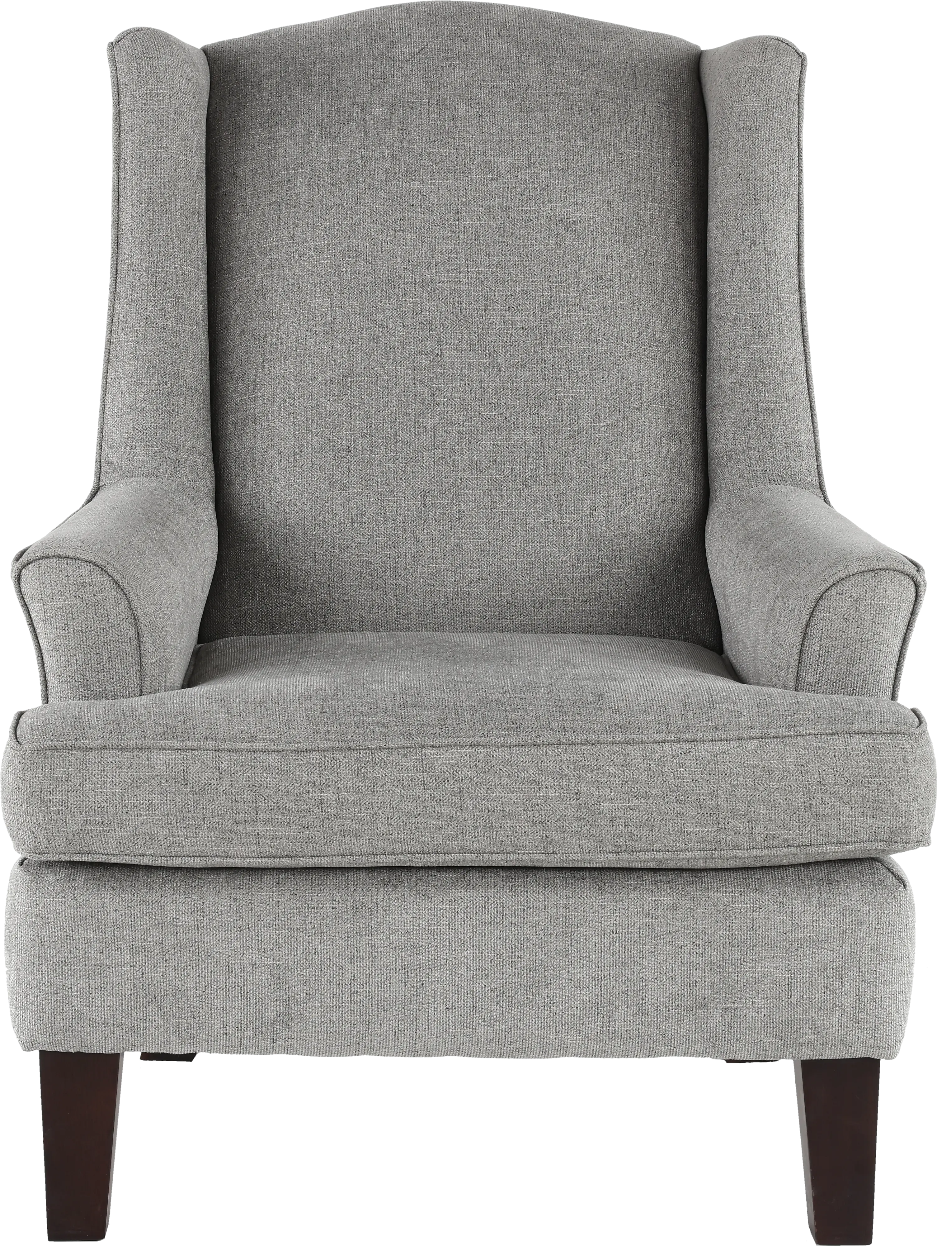Andrea Classic Pewter Gray Wingback Chair-4