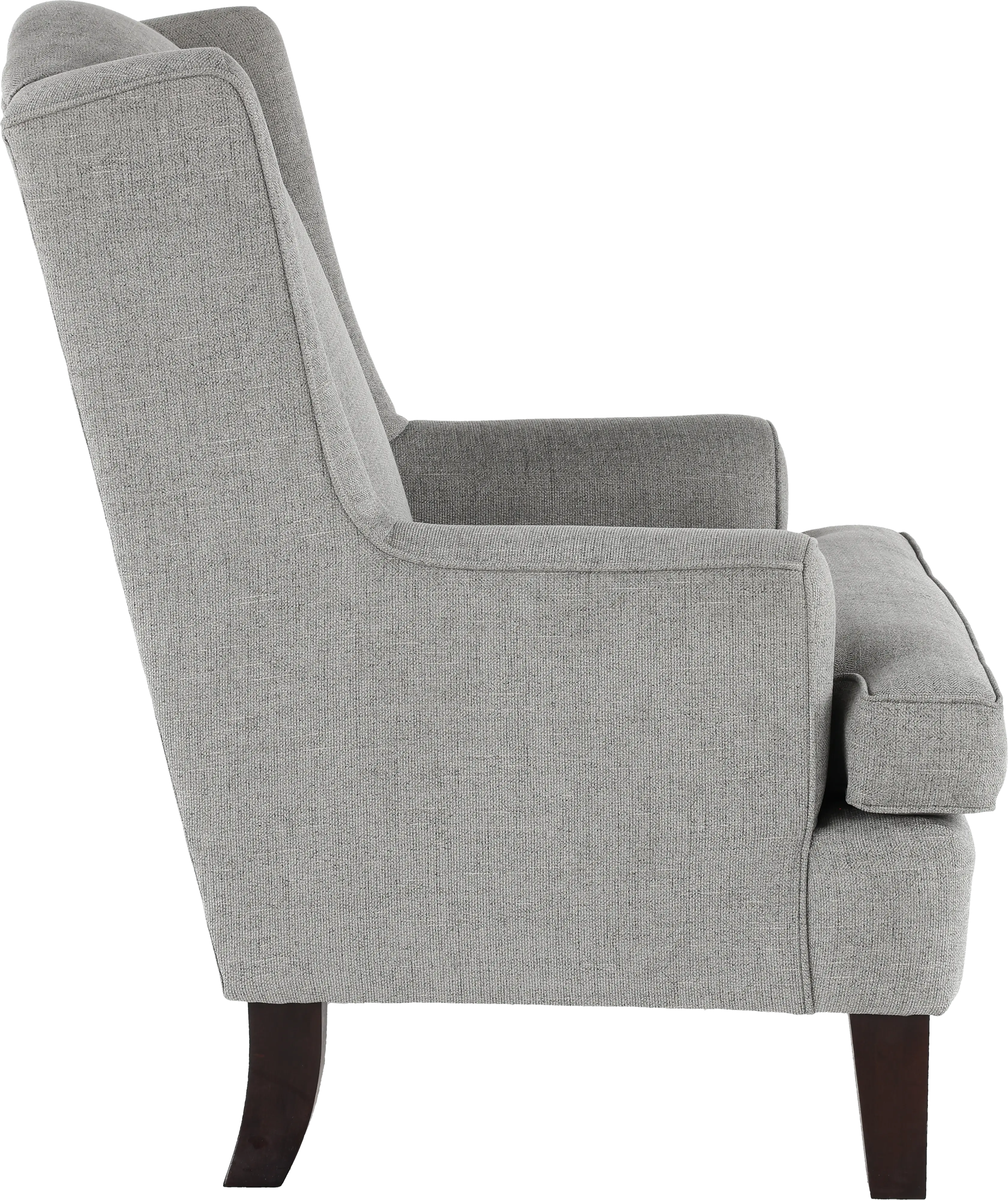 Andrea Classic Pewter Gray Wingback Chair-5