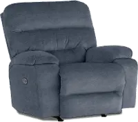 Ryson Denim Blue Power Rocker Recliner