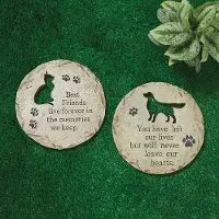 12  Assorted  Cement Pet Memorial Stepping Stone