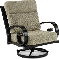 Avila Tan Patio Swivel Chair