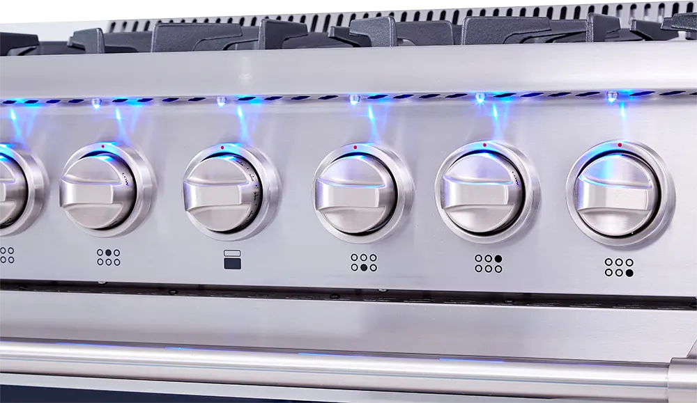 Thor 36 Inch Professional Dual Fuel Convection Range - Stainless Steel-2