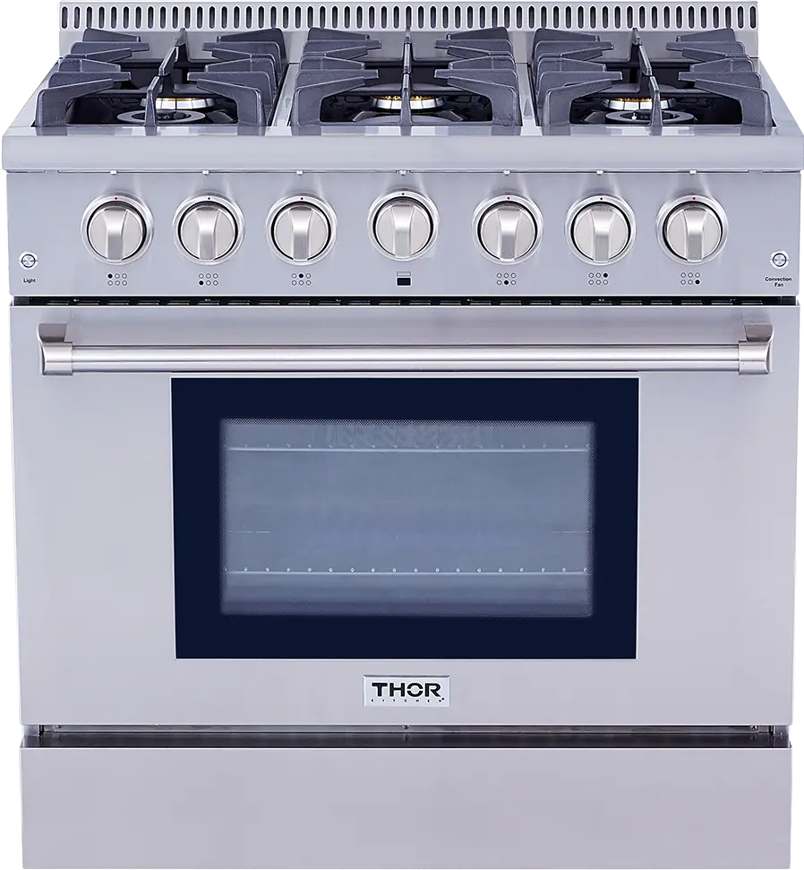 Thor Professional 5.2 cu ft Gas Range - Stainless Steel 36 Inch-1