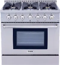 Thor Professional 5.2 cu ft Gas Range - Stainless Steel 36 Inch