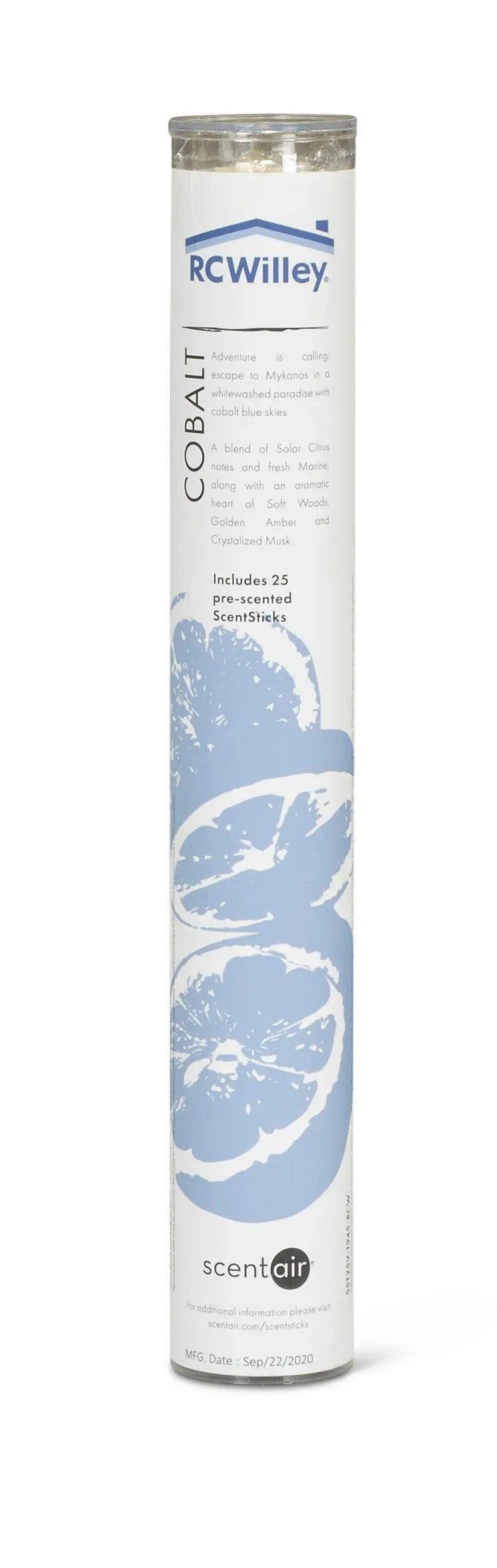 Cobalt 25 Piece Pre-Scented Sticks with Vase-1