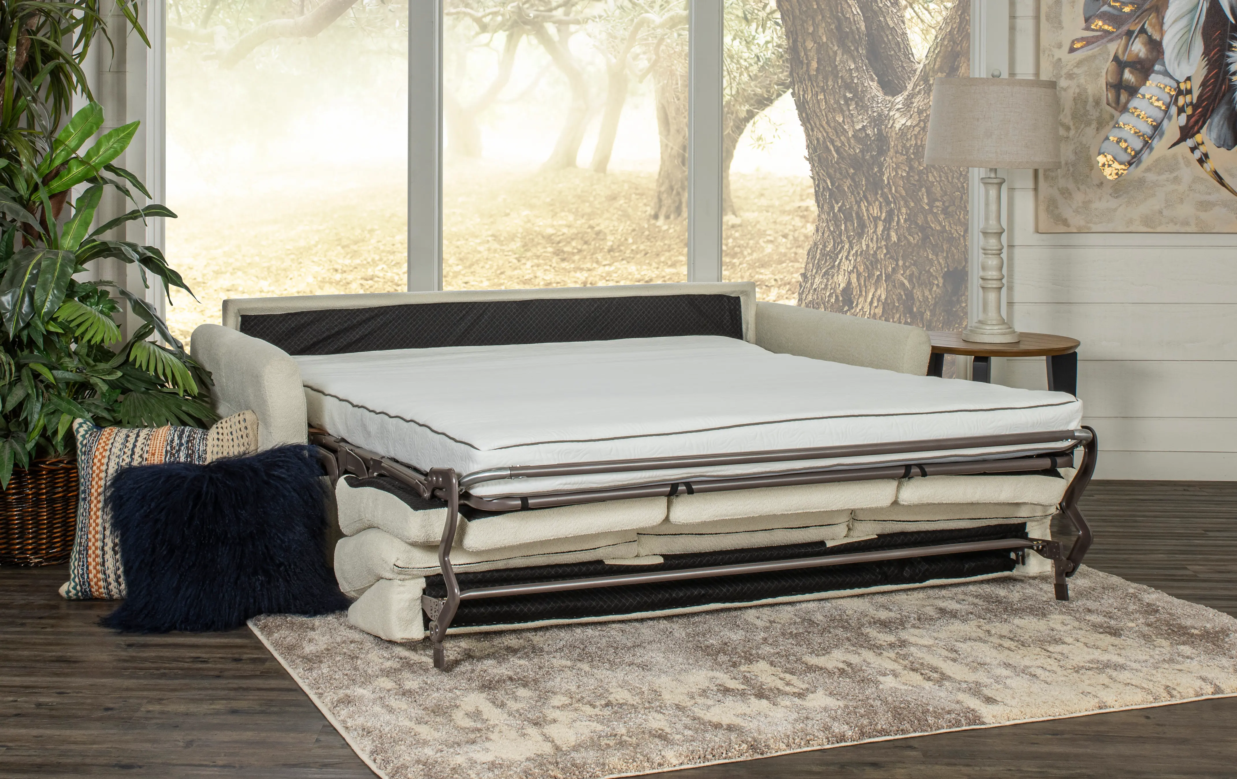 Cloud Z Natural Cream Queen Convertible Sofa Bed-4