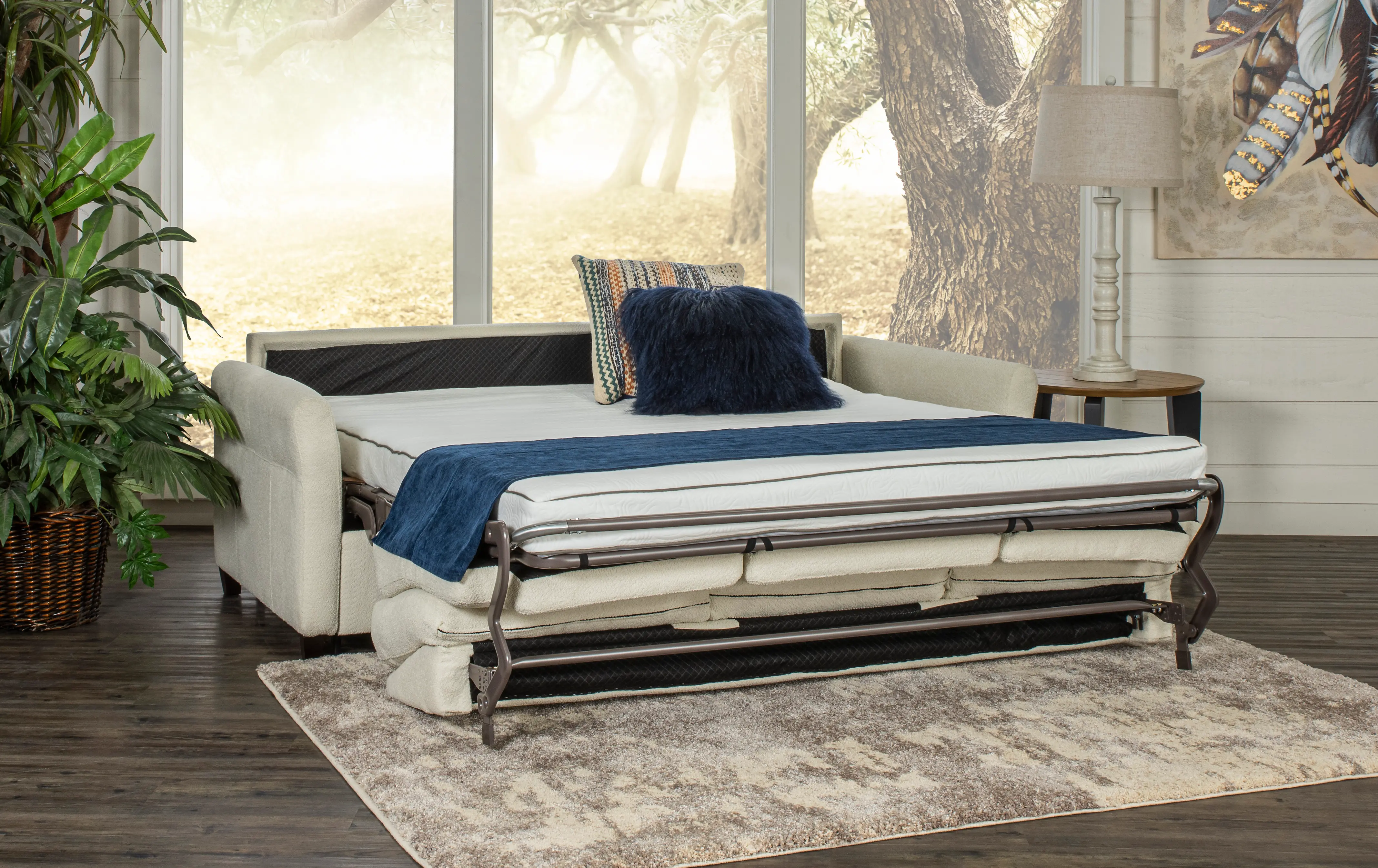 Cloud Z Natural Cream Queen Convertible Sofa Bed-5