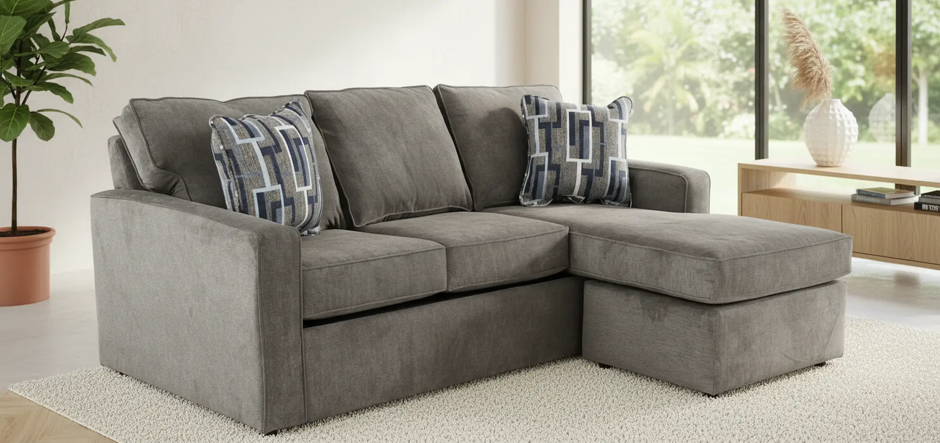Norris Graphite Gray Queen Sleeper Sofa with Ottoman-2