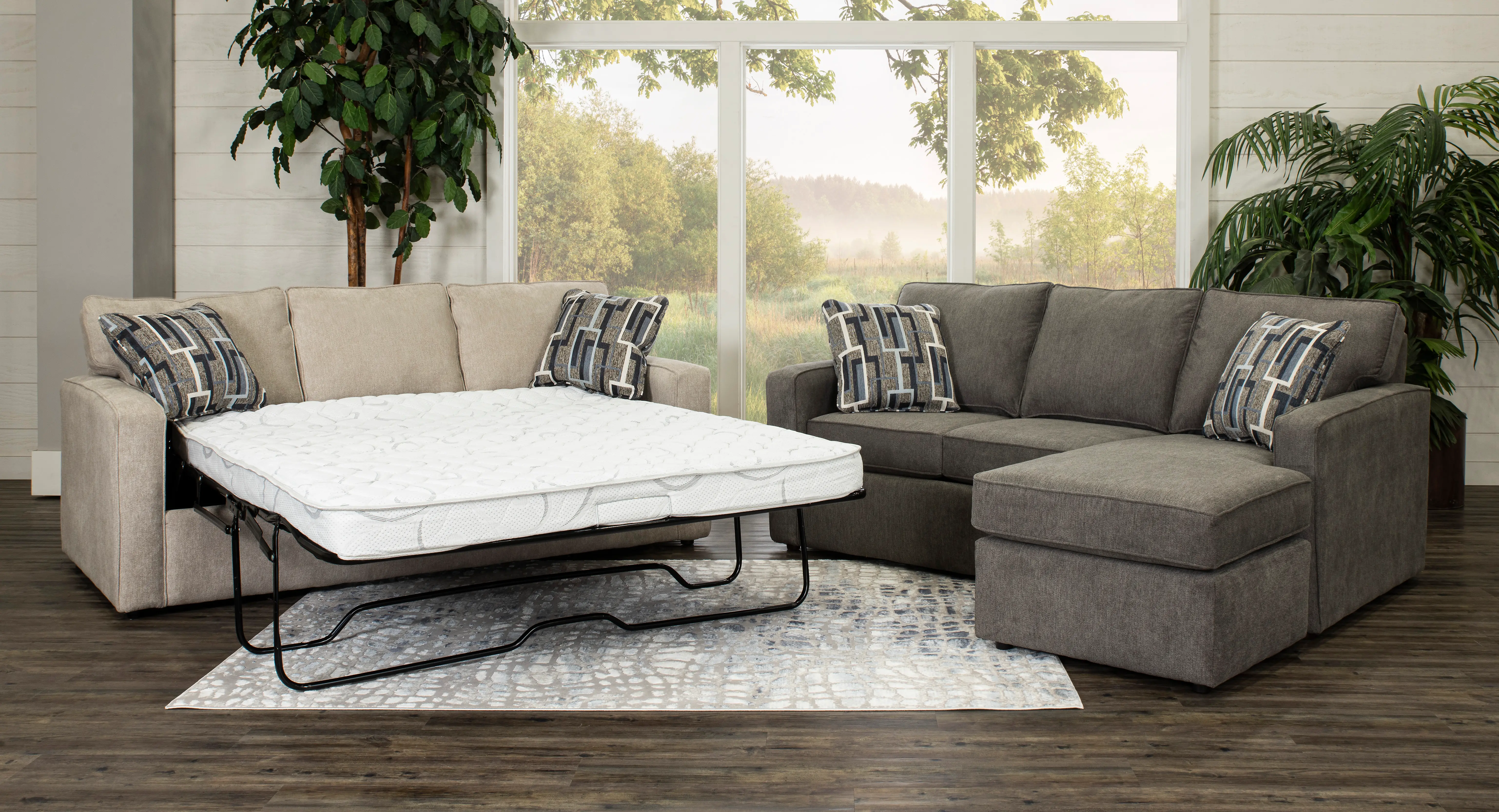 Norris Graphite Gray Queen Sleeper Sofa with Ottoman-5
