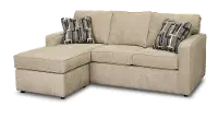 Norris Jute Beige Queen Sleeper Sofa with Ottoman