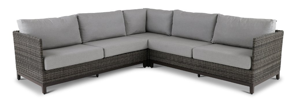 Nevis 3 Piece Gray Patio Sectional