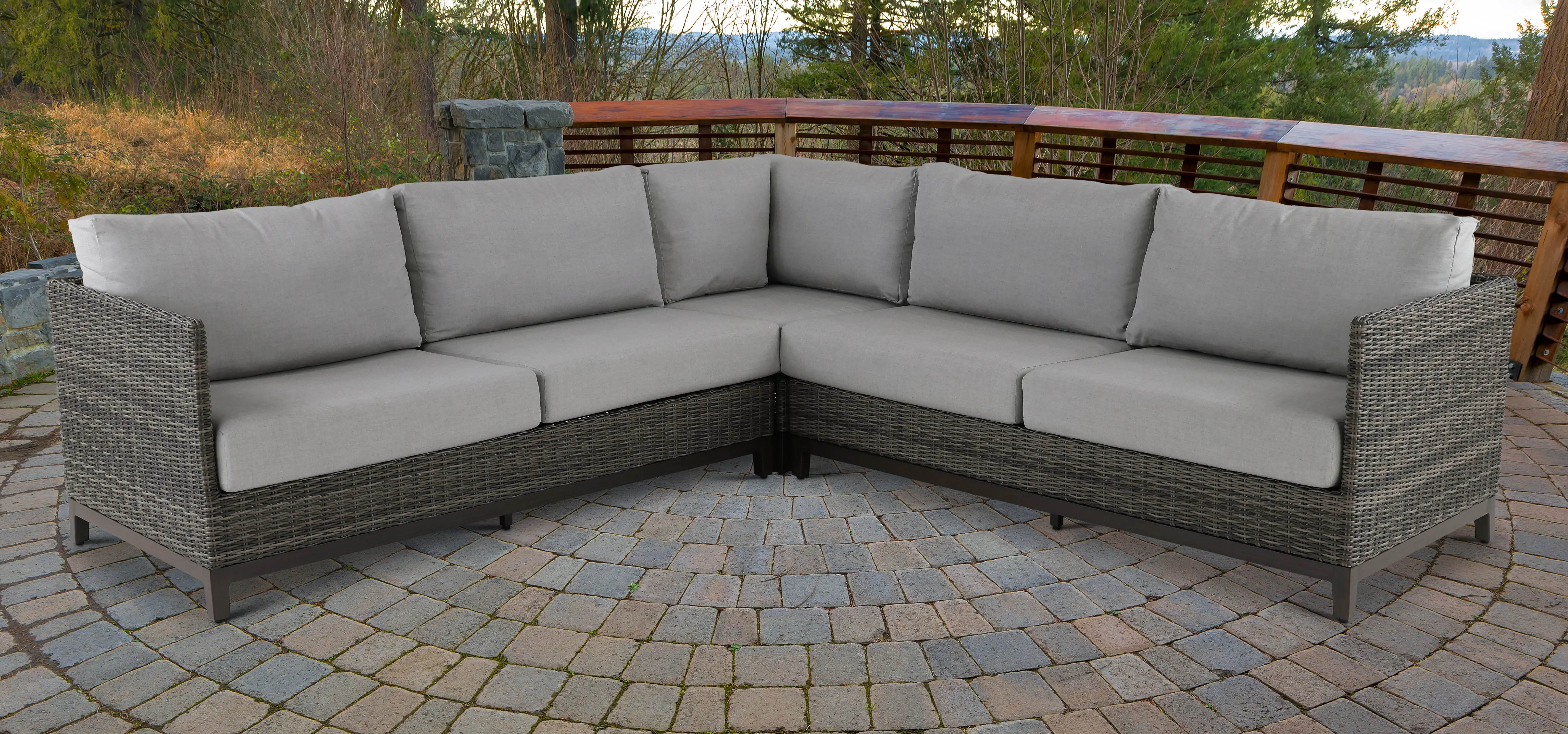 Nevis 3 Piece Gray Patio Sectional-2