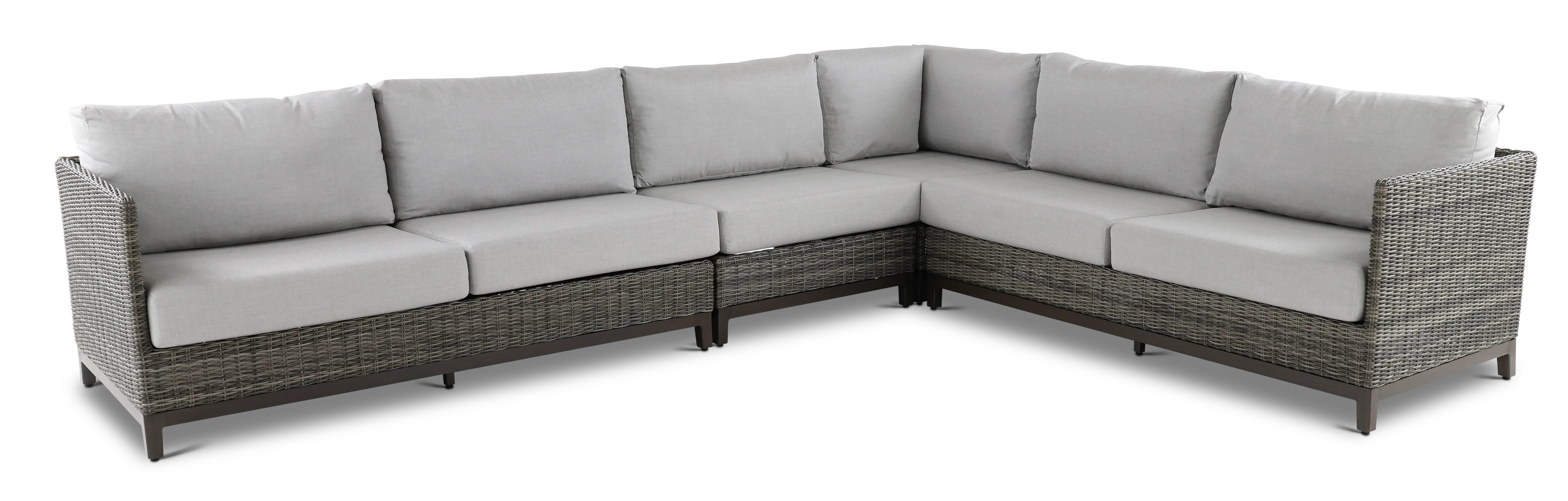 Nevis Gray 4 Piece Patio Sectional-1