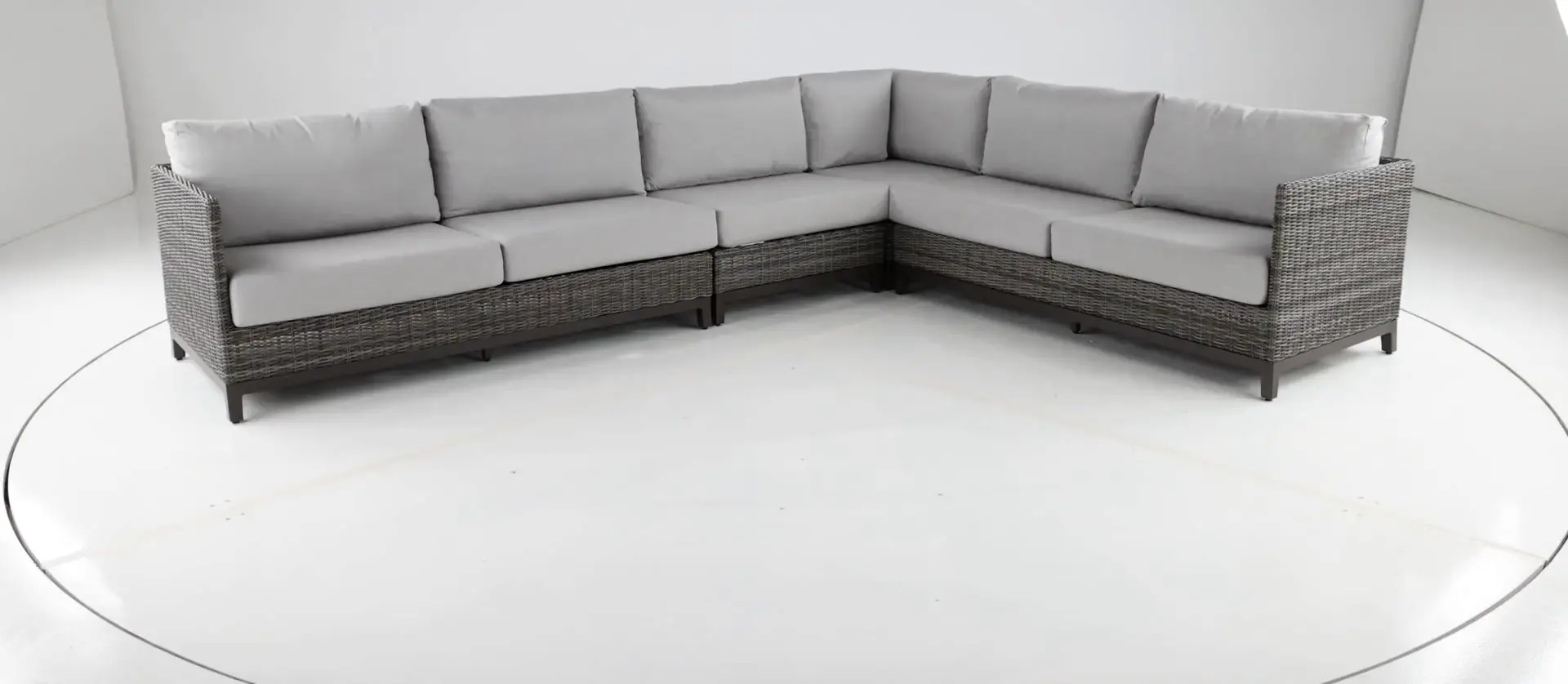 Nevis Gray 4 Piece Patio Sectional-6