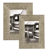 10 Inch Silver Dimple Picture Frame