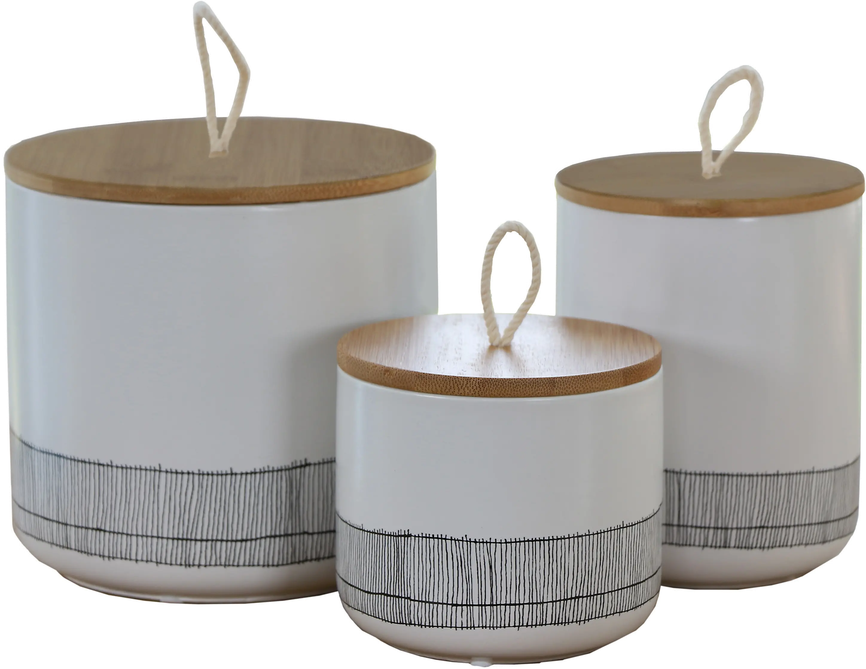 5  White Ceramic Lidded Canister-1