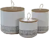 5  White Ceramic Lidded Canister