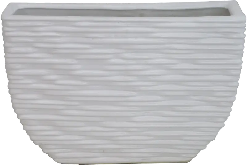 9 Inch White Ceramic Vase